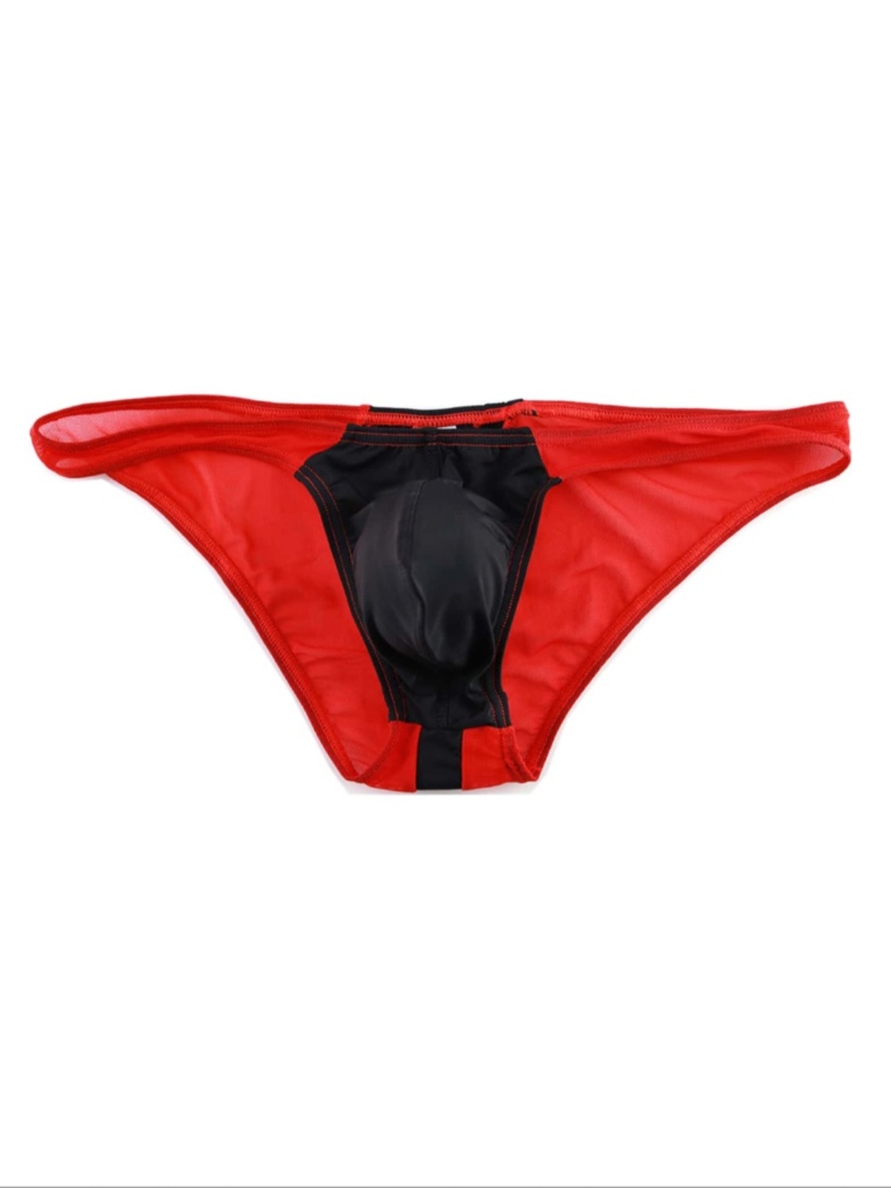 Shein New Mens Red And Black Semi-Sheer Brief Underwear - Picture 11 of 14